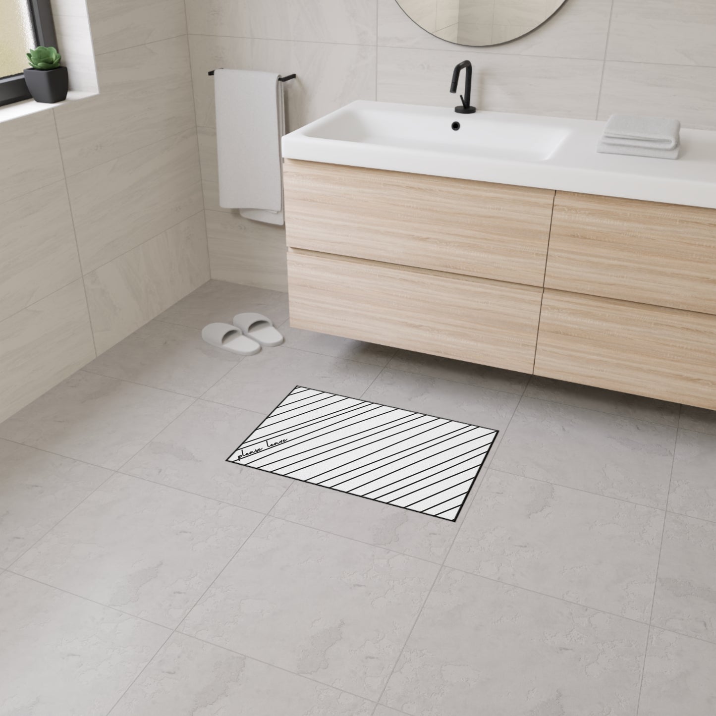 PLEASE LEAVE floor mats