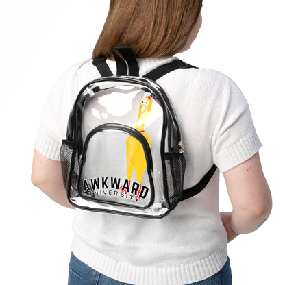 AWKWARD UNIVERSITY clear stadium backpack