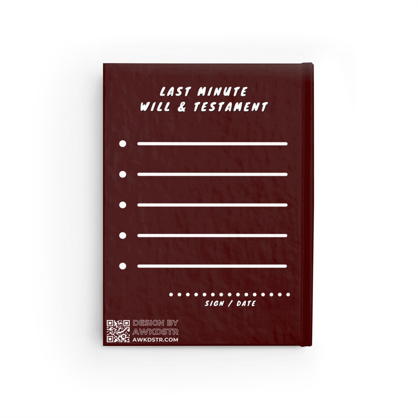 PUBLISH AFTER DEATH diary (oxblood)