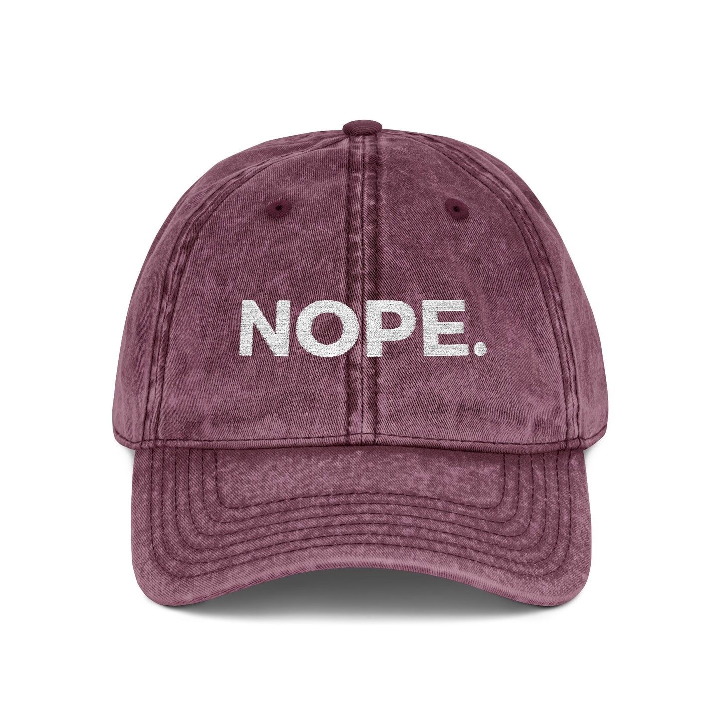 NOPE. vintage cap