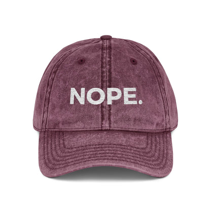 NOPE. vintage cap