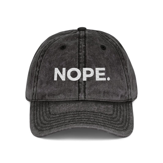 NOPE. vintage cap