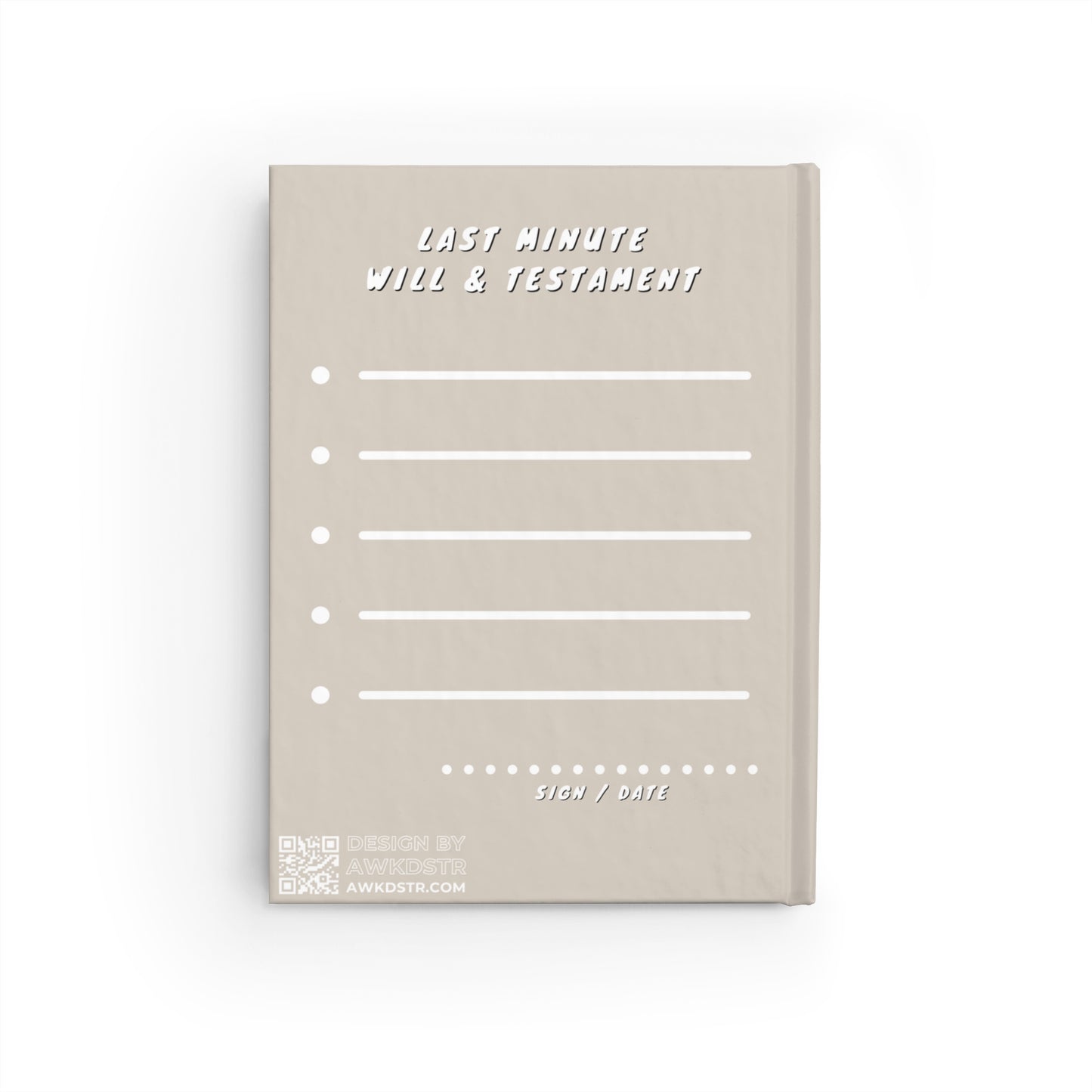 PUBLISH AFTER DEATH diary (greige)