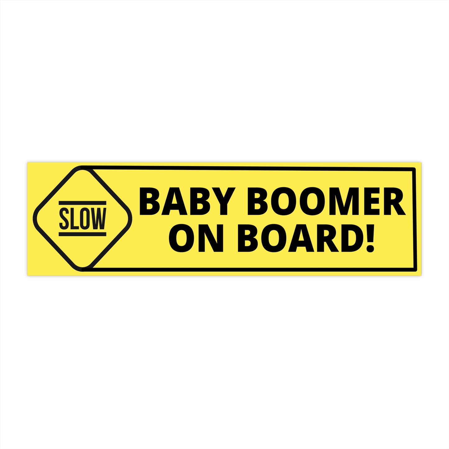 BABY BOOMER ON BOARD bumper sticker