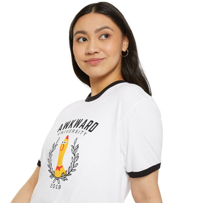 AWKWARD UNIVERSITY ringer t-shirt