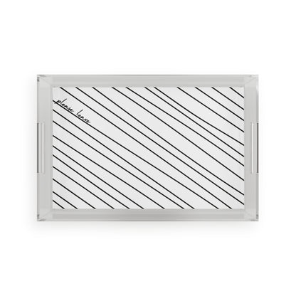 PLEASE LEAVE serving tray