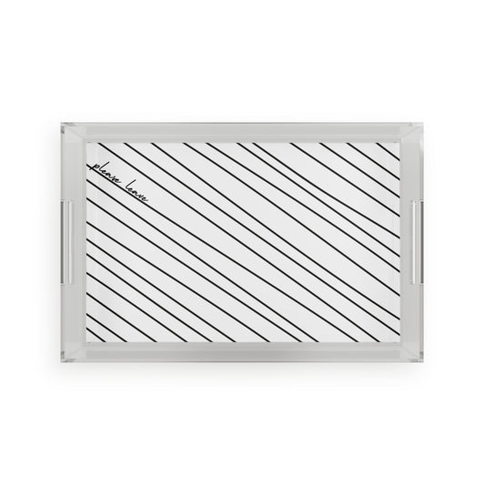 PLEASE LEAVE serving tray