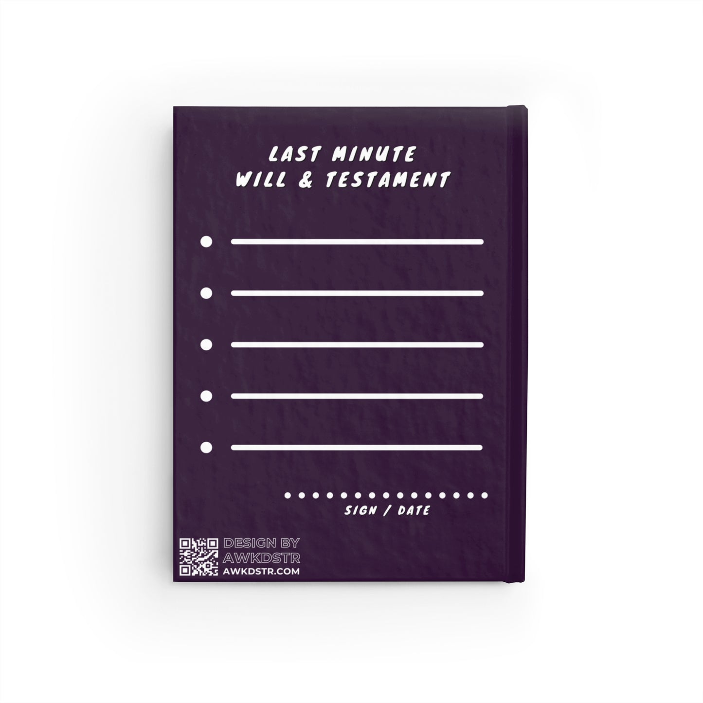 PUBLISH AFTER DEATH diary (deep purple)